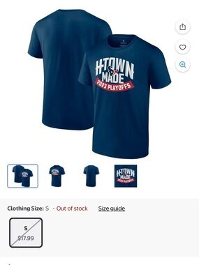 'HTOWN MADE' Navy Kids T-Shirt - 2023 Playoffs